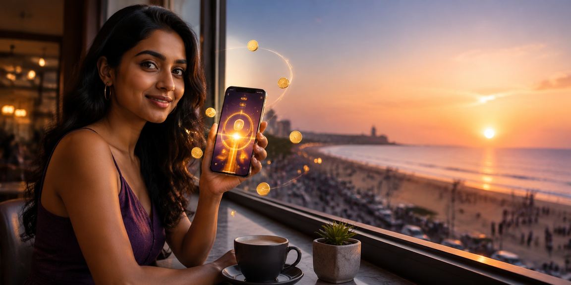 User logging into mobile casino platform